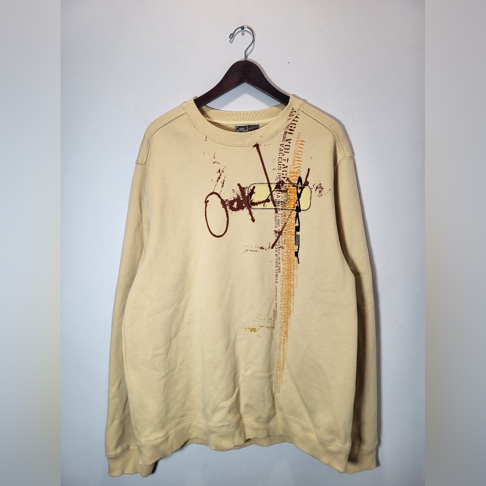 👕🌶 RARE Vintage Y2K Oakley Paint Splat Crewneck Sweatshirt